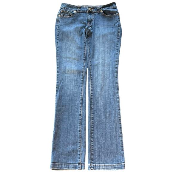 Vintage Rocawear Light Wash Low Rise Embroidered Pocket Bootcut Jeans Size 5 - Picture 1 of 8